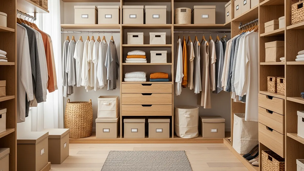 Eco-friendly closet organization with sustainable storage solutions