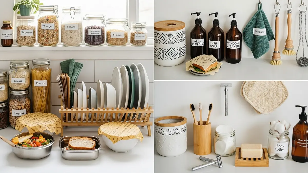 Zero waste home organization with sustainable storage containers and eco-friendly products