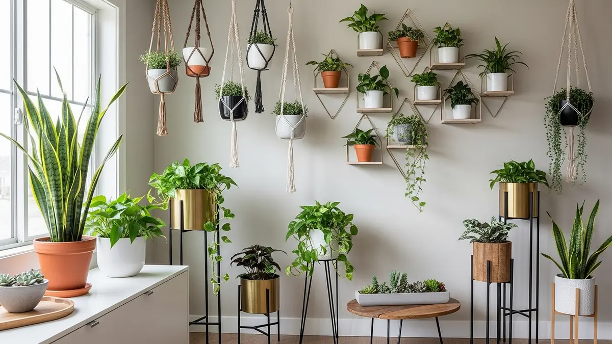 Modern planters and plant storage solutions for organized home