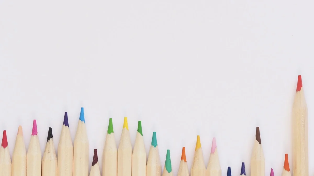 Various creative stationery organizers neatly arranged on a modern work desk