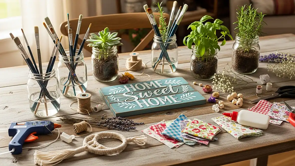 DIY aesthetic home decoration ideas and craft supplies for budget decorating