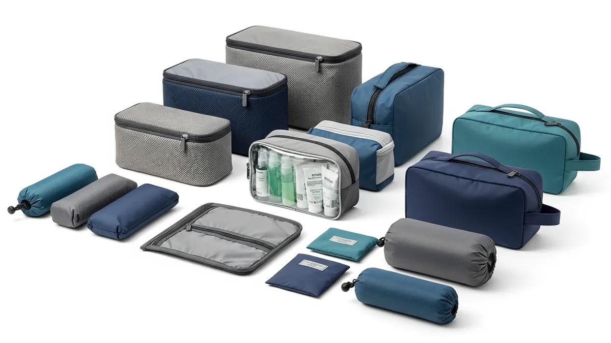 Best travel bag organizer set with packing cubes and compression bags for efficient travel packing