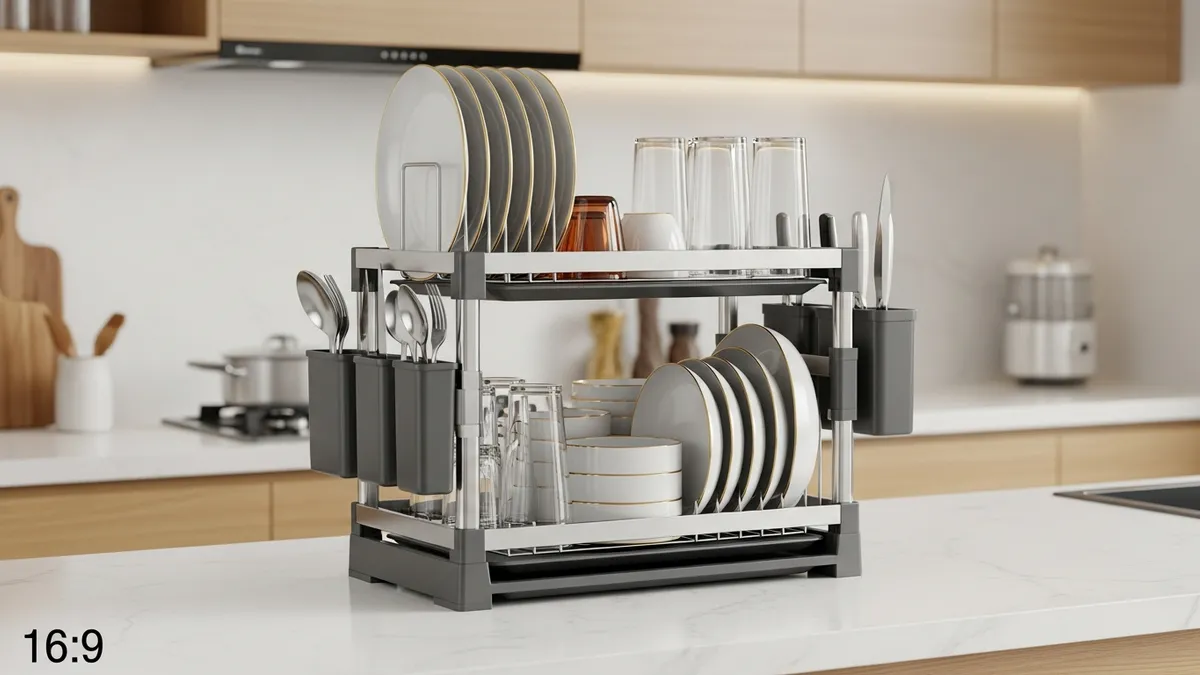 Modular dish rack design 2026 with expandable and customizable storage components