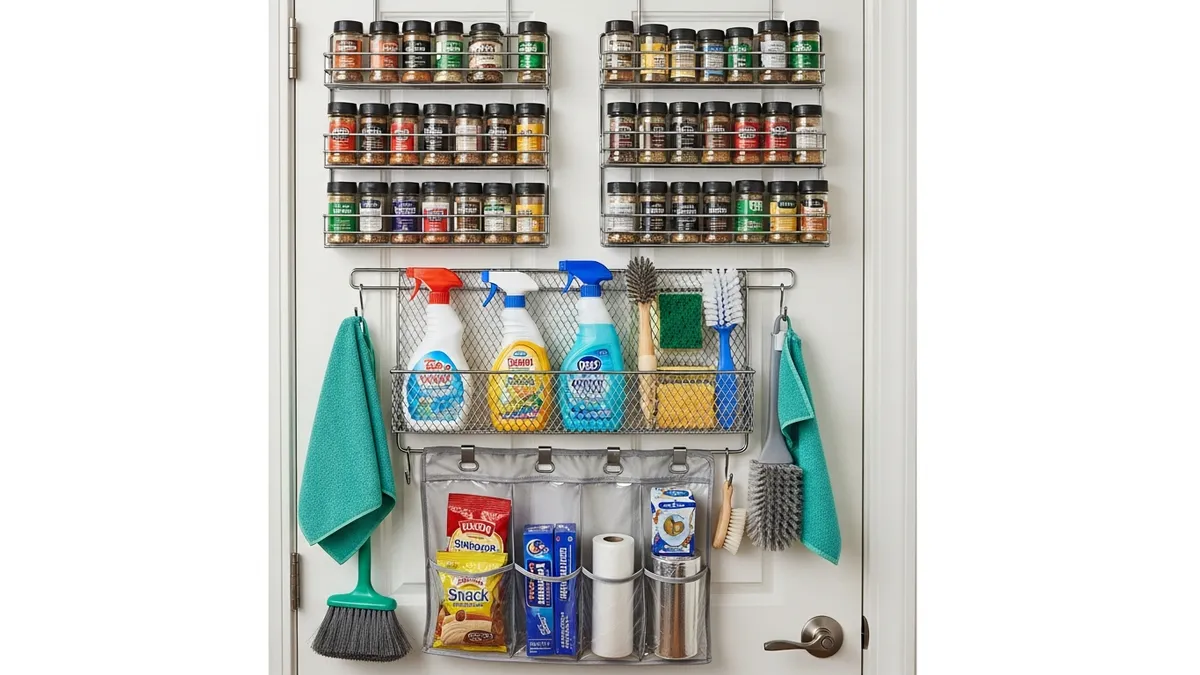 Creative pantry door organization ideas for walk in pantry storage