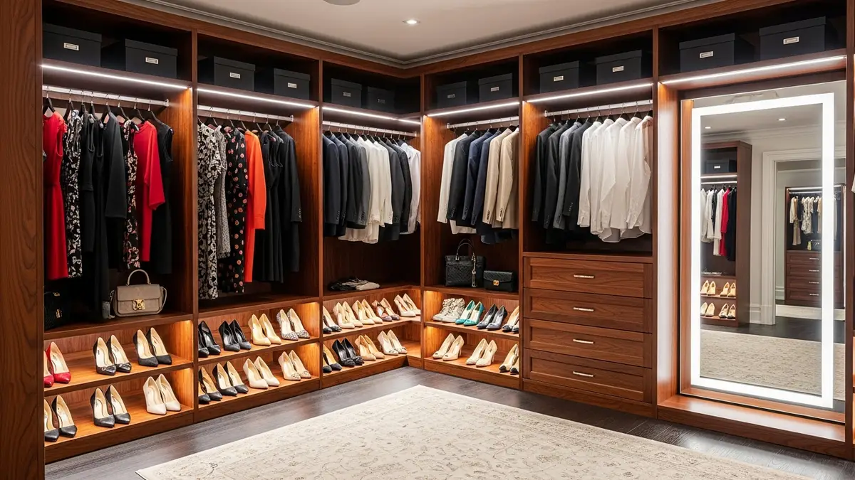 Walk-in closet lighting ideas for better organization and visibility